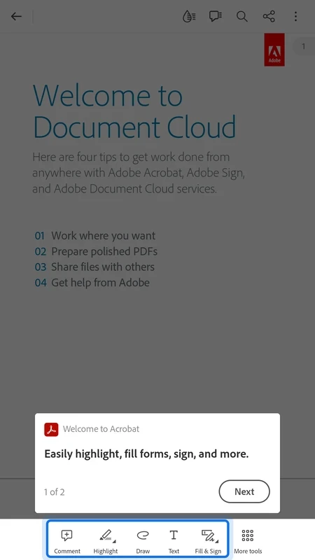 Adobe Acrobat Reader — captura de tela 4